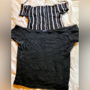 Bundle 2 tops. Black is Brandy Melville and striped is Kendall and Kylie.